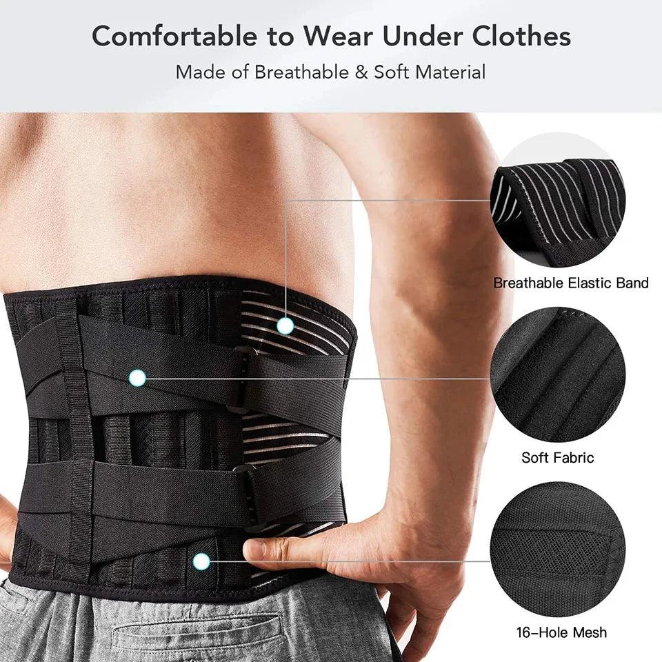 Hot sale Back Braces Waist Belt Men Women Work Lower Back Pain Relief Breathable Anti-skid Spine Lumbar Support Belt - StyleLab.