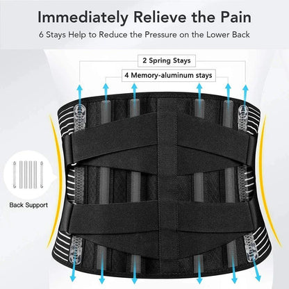 Hot sale Back Braces Waist Belt Men Women Work Lower Back Pain Relief Breathable Anti-skid Spine Lumbar Support Belt - StyleLab.